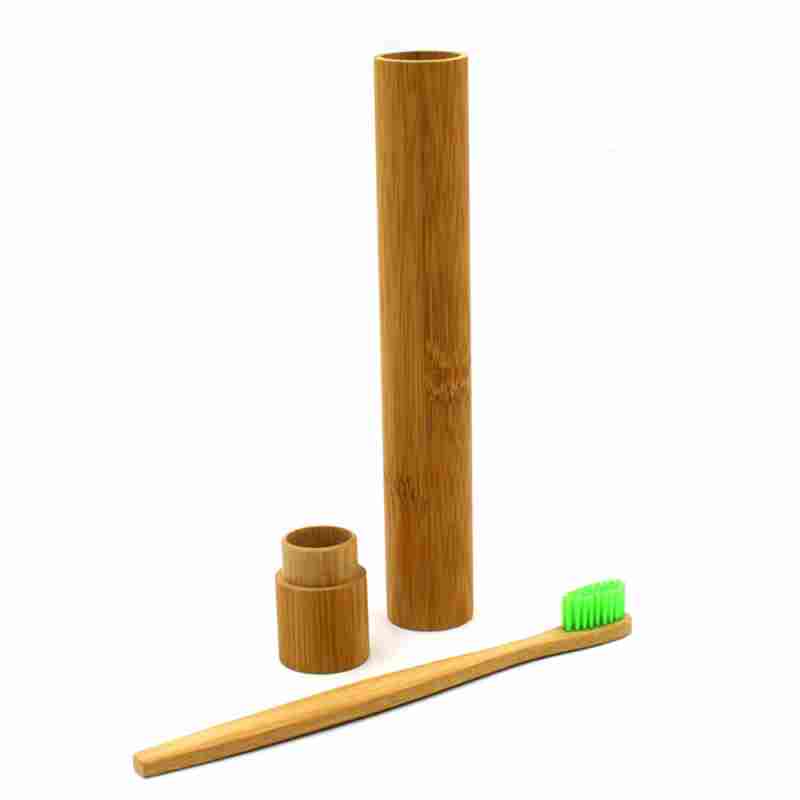 Natural Bamboo Toothbrush Eco-friendly Material Bamboo Handle Oral Care Toothbrus+Travel Brush Holder Bamboo Cove Set Cepillo De Dientes De Bambu Bamb