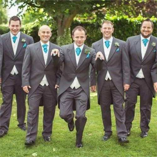 Custom Design Peaked Lapel Dark Grey Morning Style Tailcoat Men Party Groomsmen Suits in Wedding Tuxedos(Jacket+Pants+Tie+Vest) NO;303, Navy
Custom Design Peaked Lapel Dark Grey Morning Style Tailcoat Men Party Groomsmen Suits in Wedding Tuxedos(Jacket+Pants+Tie+Vest) NO;303, Navy