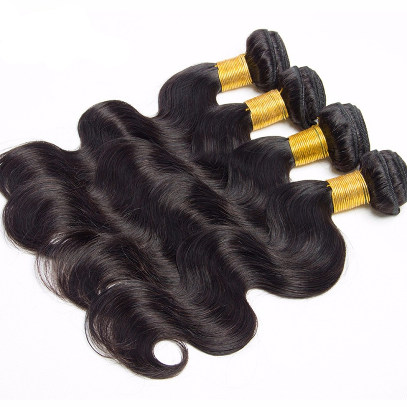 Malaysian Mink 9A Human Hair 100% Unprocessed Virgin Hair Body Wave 4 Bundles Hair Weaves Double Wefts 95-100g/piece Grade 9A
