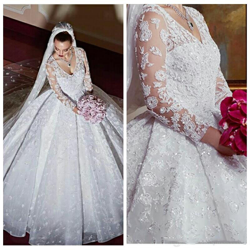 V-Neck Long Sleeves Appliques Ball Gown Wedding Dresses 2018 Ruffle Sequins Bridal Gowns Formal Custom Online Vestidos De Novia, Black
V-Neck Long Sleeves Appliques Ball Gown Wedding Dresses 2018 Ruffle Sequins Bridal Gowns Formal Custom Online Vestidos De Novia, Black