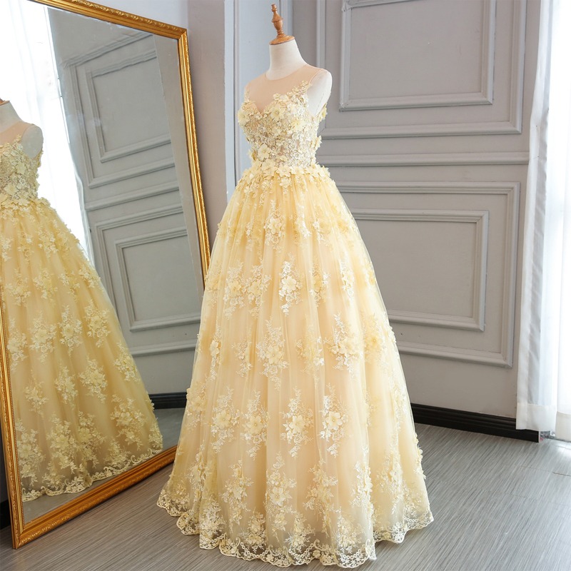 Yellow Ball Gown Long Prom Dresses 2020 Elegant Sweetheart 3D Floral Flowers Lace Floor Length Evening Dresses Party Gown Engagement Gowns, Pink
Yellow Ball Gown Long Prom Dresses 2020 Elegant Sweetheart 3D Floral Flowers Lace Floor Length Evening Dresses Party Gown Engagement Gowns, Pink
