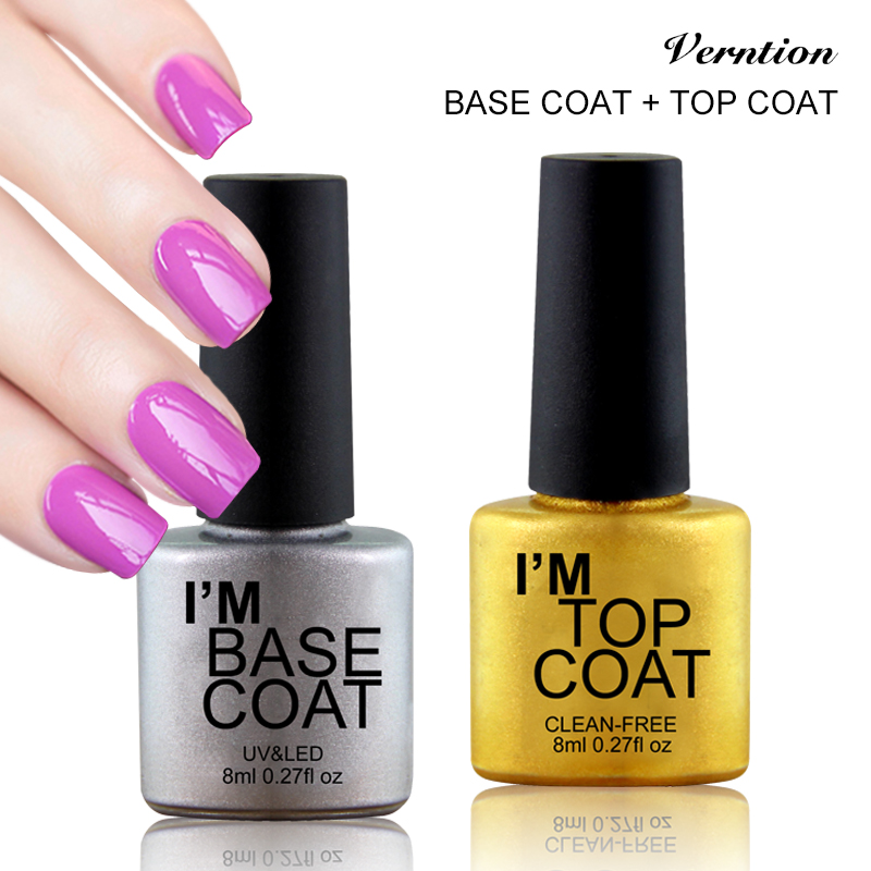 Verntion Transparent 8ml Top and Base Coat Gel Lacquer Long Lasting Need Led Uv Lamp Gel Non Cleansing Nail Primer
Verntion Transparent 8ml Top and Base Coat Gel Lacquer Long Lasting Need Led Uv Lamp Gel Non Cleansing Nail Primer