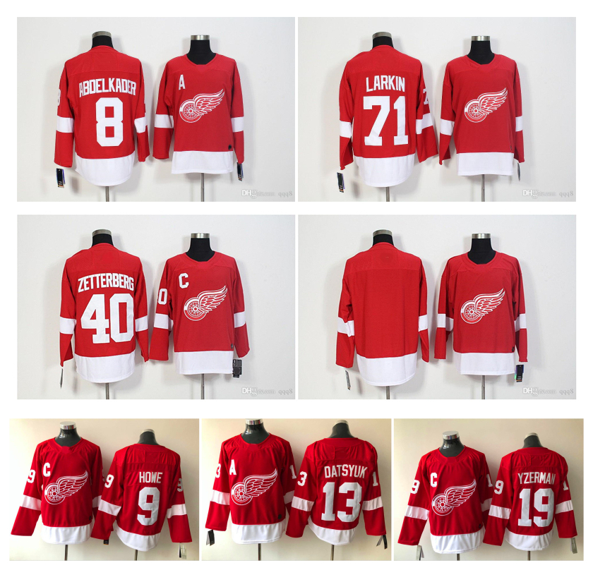2018 Detroit Red Wings Hockey Jersey 71 Dylan Larkin 8 Justin Abdelkader 13 Pavel Datsyuk 19 Steve Yzerman 9 GORDIE HOWE Henrik Zetterberg, White
2018 Detroit Red Wings Hockey Jersey 71 Dylan Larkin 8 Justin Abdelkader 13 Pavel Datsyuk 19 Steve Yzerman 9 GORDIE HOWE Henrik Zetterberg, White