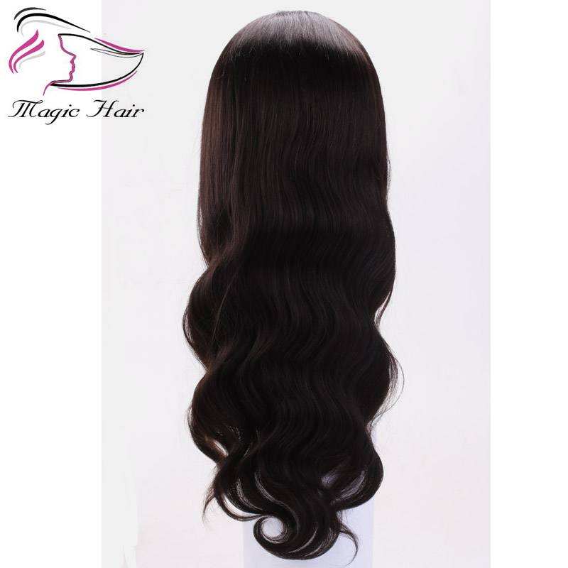 Evermagic body wave Brazilian virgin hair full lace human hair wigs for black women 130 150 density pre-plucked hairline color 1B# 1#