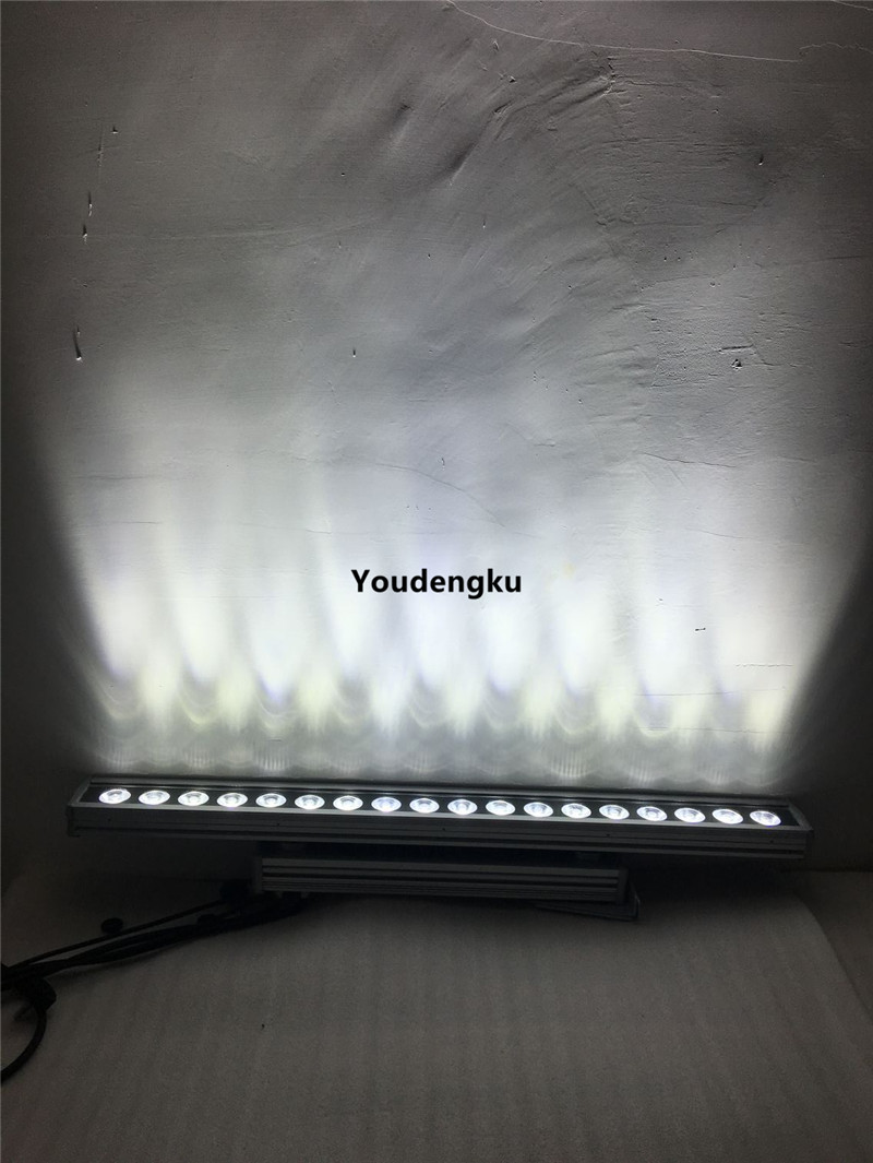 8 pcs Stage Wedding Entertainment 18x10w IP65 RGBW 4in1 color outdoor LED linear waterproof led wall washer with dot control