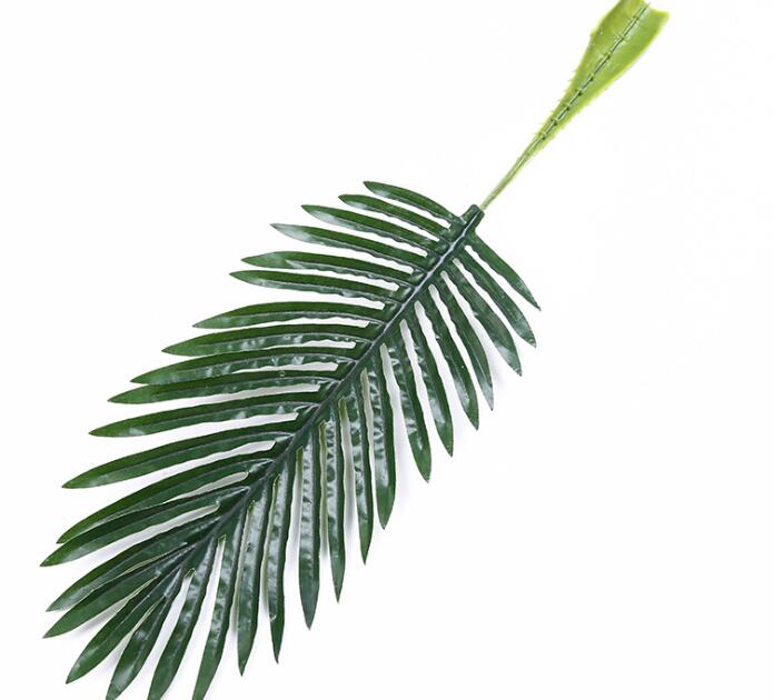 Fake Palm Leaf Artificial Plastic Coconut Tree Leaves Green Plant DIY Plant for Wedding Home Decoration
