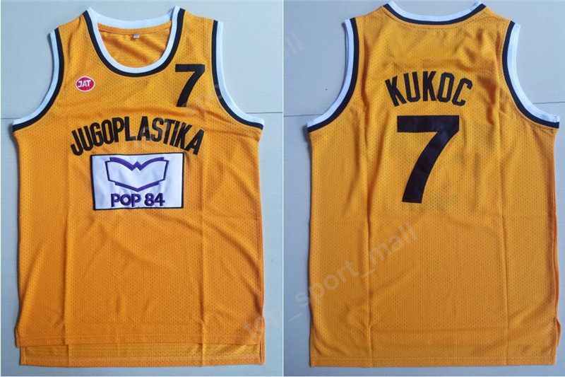 Men Moive Toni Kukoc Jersey 7 Yellow Basketball Jugoplastika Split Pop Jerseys All Stitched For Sport Fans Breathable Free Shipping от DHgate WW