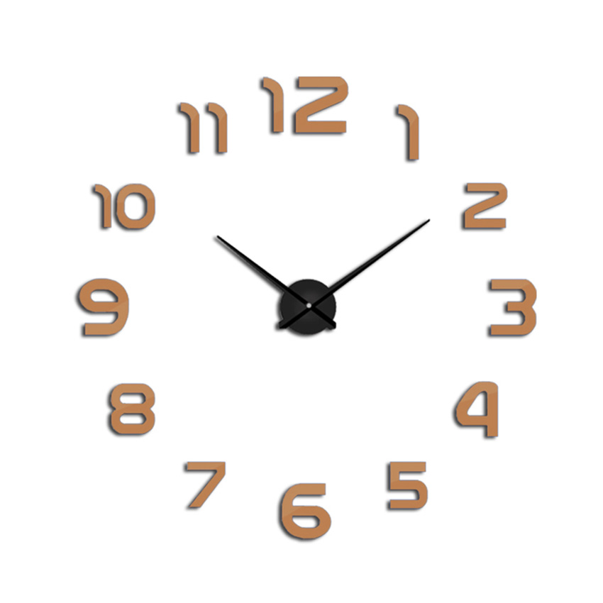 E-COEUS Acrylic+Eva Wall Clocks Single Face Circular Antique Style 9 mm Sheet Decorate Living Room L Wall Clock Home Decor