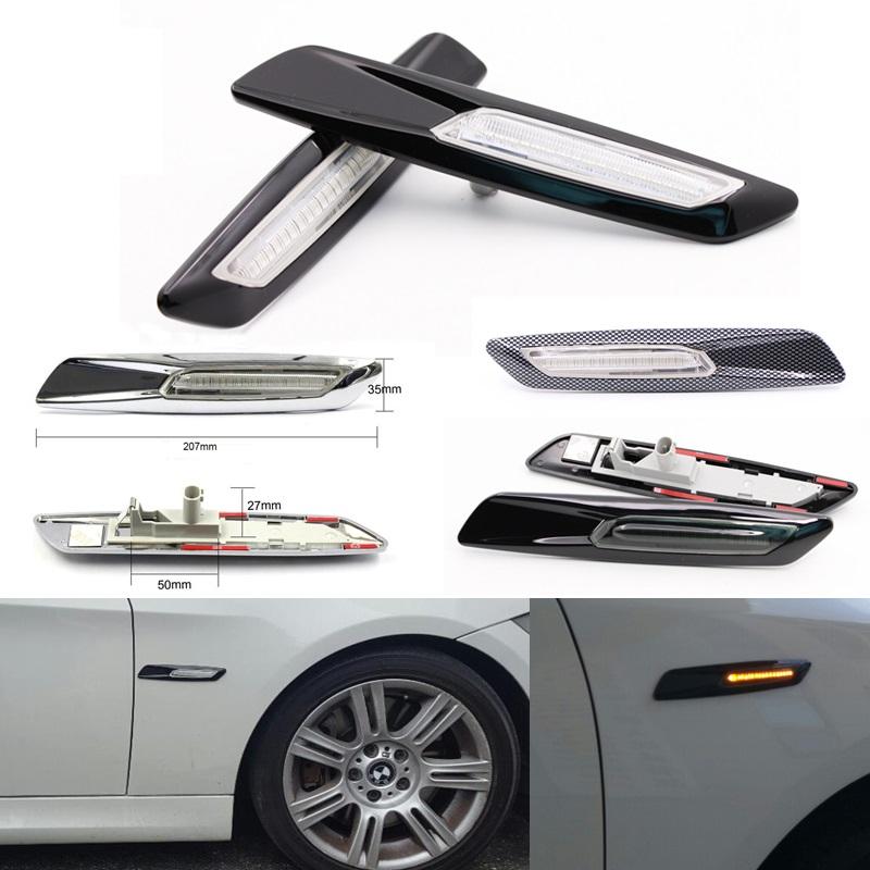 2017 newest Chrome Carbon black Lens turn signal Light LED Side Marker Cornering lamp for BMW E60 E61 F10 E81 E82 E87 E88 E90 E91 E92 E93
2017 newest Chrome Carbon black Lens turn signal Light LED Side Marker Cornering lamp for BMW E60 E61 F10 E81 E82 E87 E88 E90 E91 E92 E93