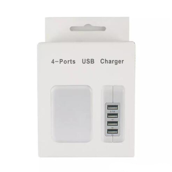 5V 3.1A High Speed 4 USB Port Wall Charger Home Travel Charger Power Adapter For iPhone X 6 7 With Retail Package
5V 3.1A High Speed 4 USB Port Wall Charger Home Travel Charger Power Adapter For iPhone X 6 7 With Retail Package