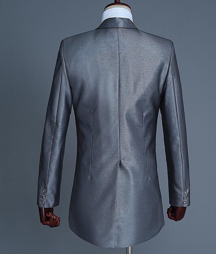 Magician Little Swallowtail Suit Men's Vocal Chorus Conductor Performance Gown Coat Nightclub Bar Hoster Suits Wedding Formal Tuxedos