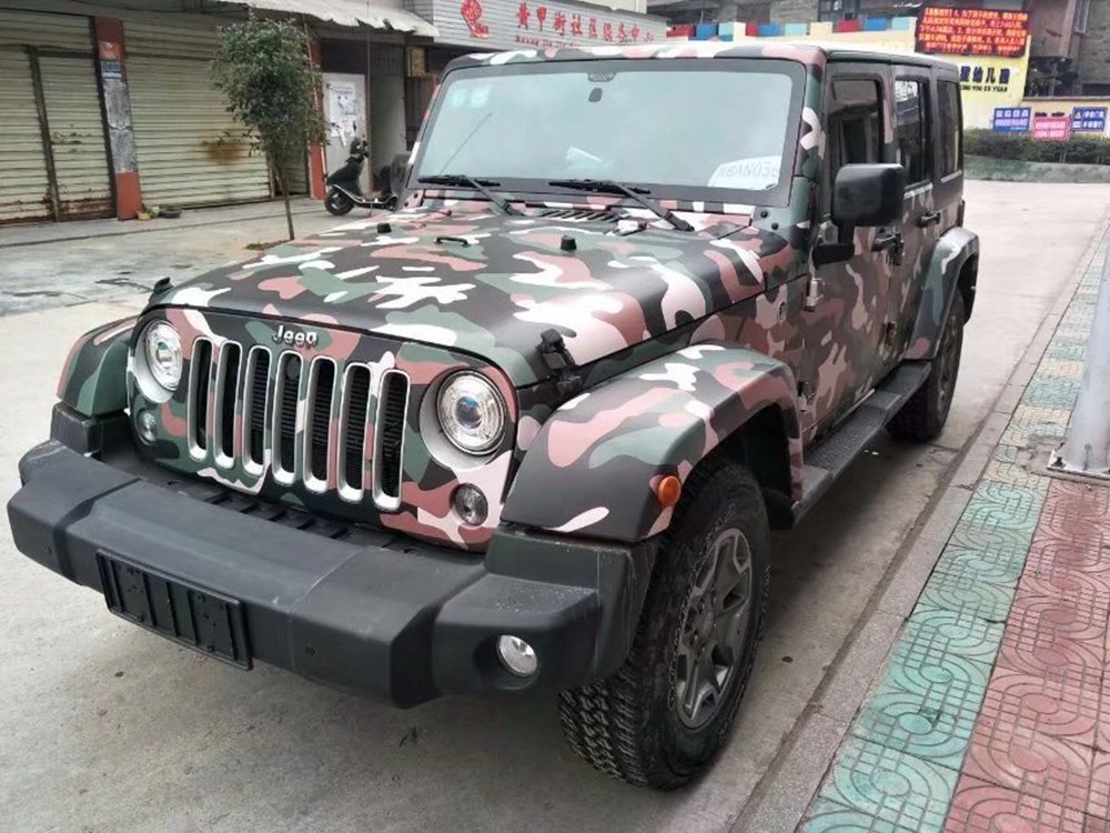 Woodland FOREST Camouflage / Camo Vinyl For Car Truck Wrap Camo Covering Film with air release Vehicle graphic Size 5x(32ft/67ft/98ft )