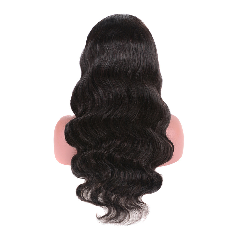Peruvian 100% Human Hair Body Wave 2X6 Lace Closure Kim Wig 2*6 Wigs Natural Color 180% Density 10-34inch Middle Part