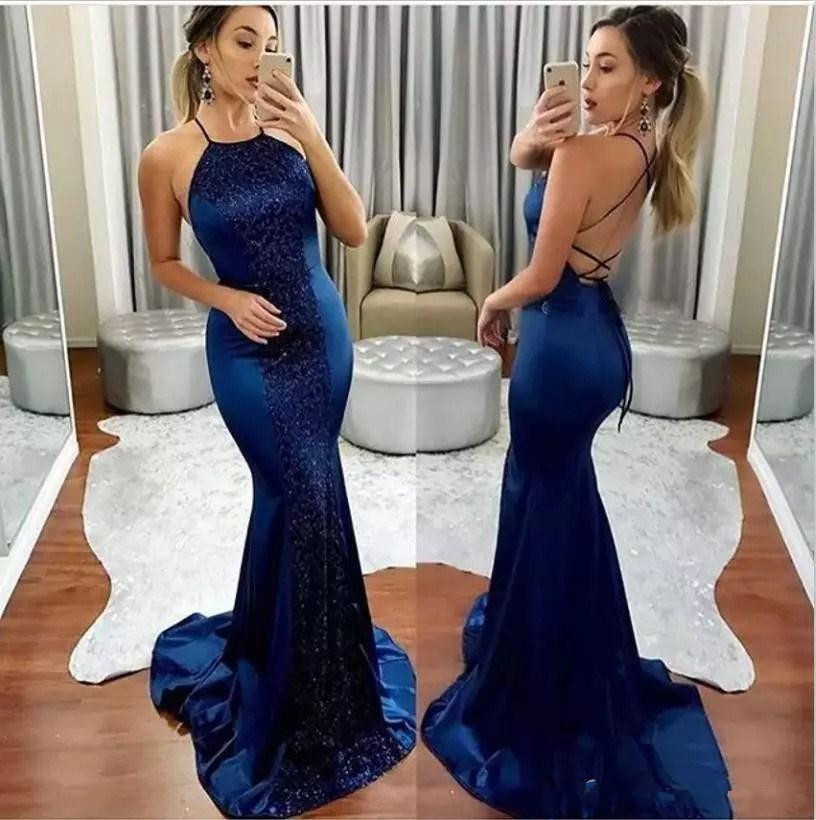 Royal Blue Halter Mermaid Evening Dresses 2018 Lace Appliques Sexy Backless Vintage Prom Dress Formal Gowns, Dark navy
Royal Blue Halter Mermaid Evening Dresses 2018 Lace Appliques Sexy Backless Vintage Prom Dress Formal Gowns, Dark navy