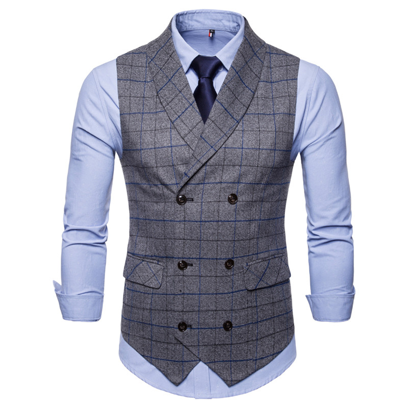 Men Suit Vest 2018 Double Breasted Waistcoat Slim Fit Gilet Men Business Wedding Colete Masculino Social Blazer Plus Size, Gray
Men Suit Vest 2018 Double Breasted Waistcoat Slim Fit Gilet Men Business Wedding Colete Masculino Social Blazer Plus Size, Gray