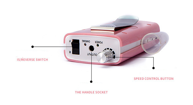 Rechargeable Portable 18W 30000RPM Electric Nail Drill Machine Acrylic File Manicure Pedicure Set