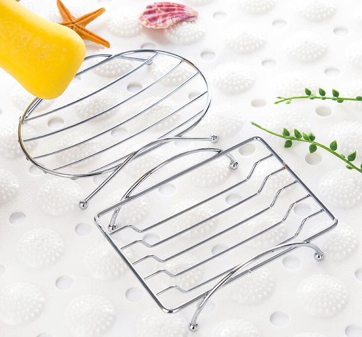 Stainless Steel Soap Holder Drain Soap Dish Tray Fashion Brief Bathroom Accessories Square & Oval Styles, Silver
Stainless Steel Soap Holder Drain Soap Dish Tray Fashion Brief Bathroom Accessories Square & Oval Styles, Silver