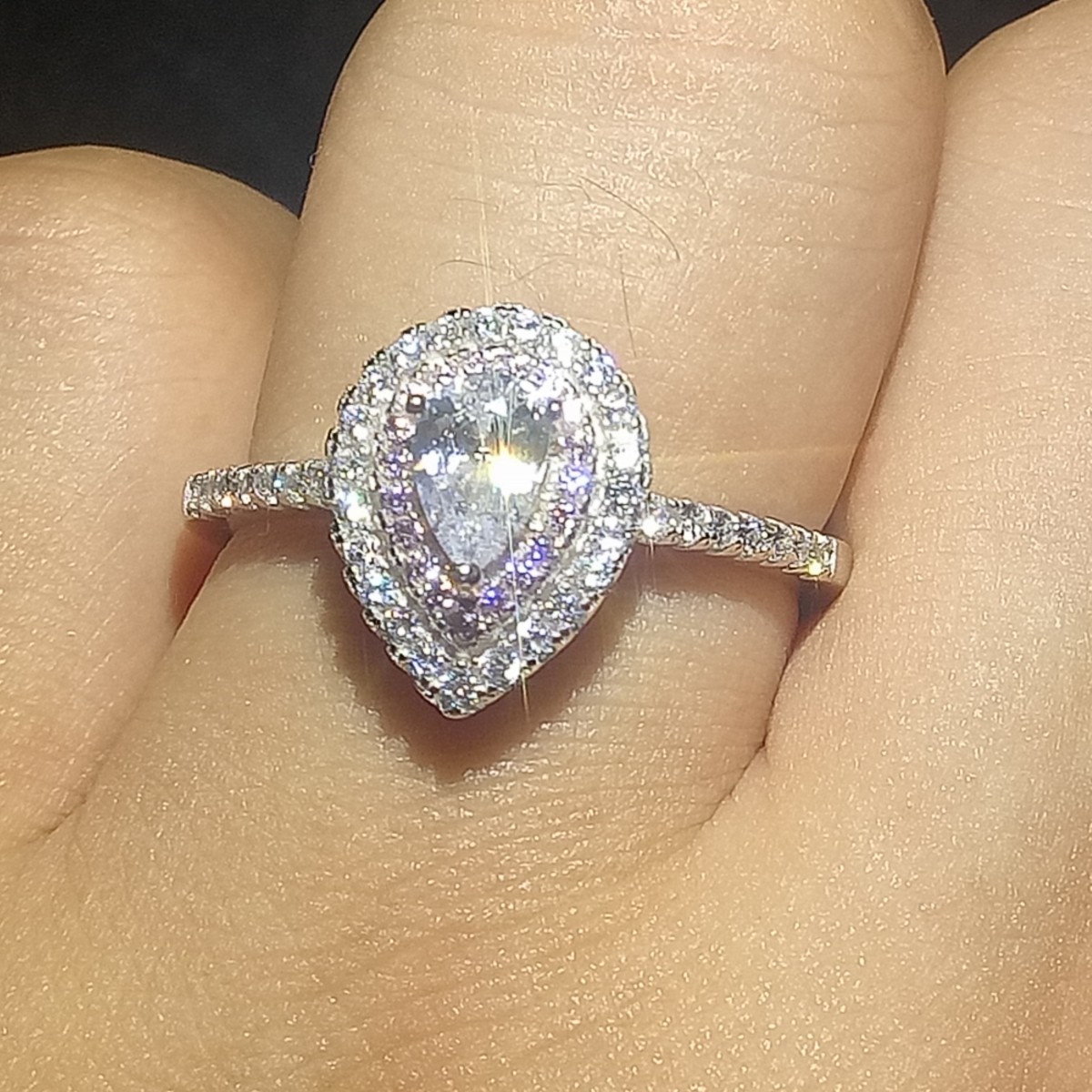 Pure 925 Sterling Silver choucong Stunning Luxury Jewelry Pink&White Sapphire CZ Diamond Gemstones Party Wedding Band Ring for Women Gift