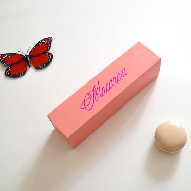 Macaron Cake Boxes Home Made Macaron Chocolate Boxes Biscuit Muffin Box Retail Paper Packaging 20.3*5.3*5.3cm Macaron Package Box