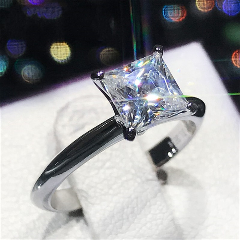 Classic Luxury Real Solid 925 Sterling Silver Ring 2Ct Princess-cut SONA Diamond Wedding Jewelry Rings Engagement For Women Size 5-9
Classic Luxury Real Solid 925 Sterling Silver Ring 2Ct Princess-cut SONA Diamond Wedding Jewelry Rings Engagement For Women Size 5-9