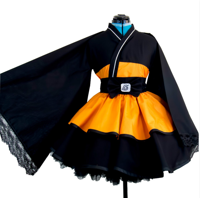 Japanese Anime Naruto Shippuden Uzumaki Naruto cosplay costumes Lolita Kimono cosplay Costume Halloween Dress 
Japanese Anime Naruto Shippuden Uzumaki Naruto cosplay costumes Lolita Kimono cosplay Costume Halloween Dress