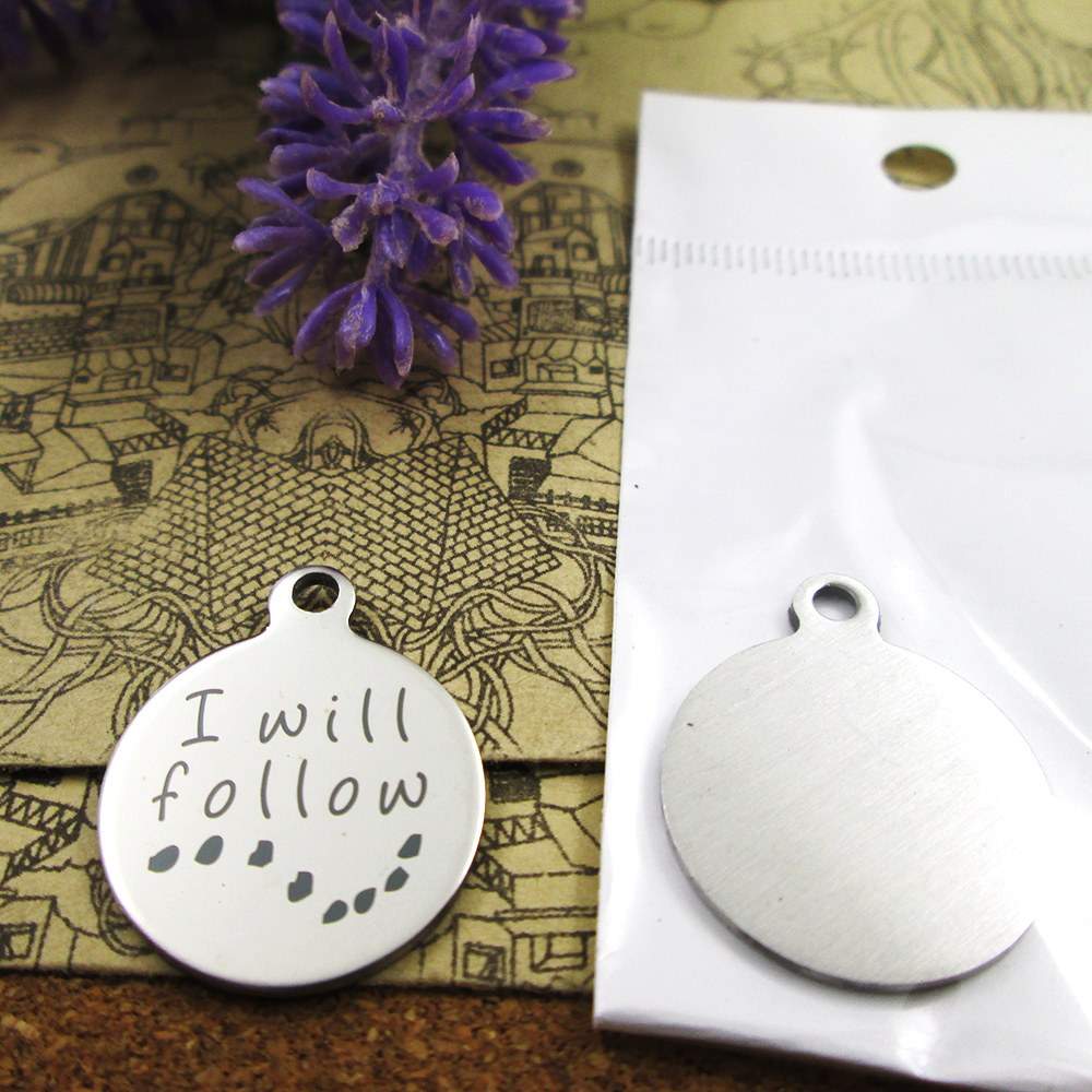 40pcs--"I will follow"stainless steel charms more style for choosing DIY Charms pendants for necklace
40pcs--"I will follow"stainless steel charms more style for choosing DIY Charms pendants for necklace