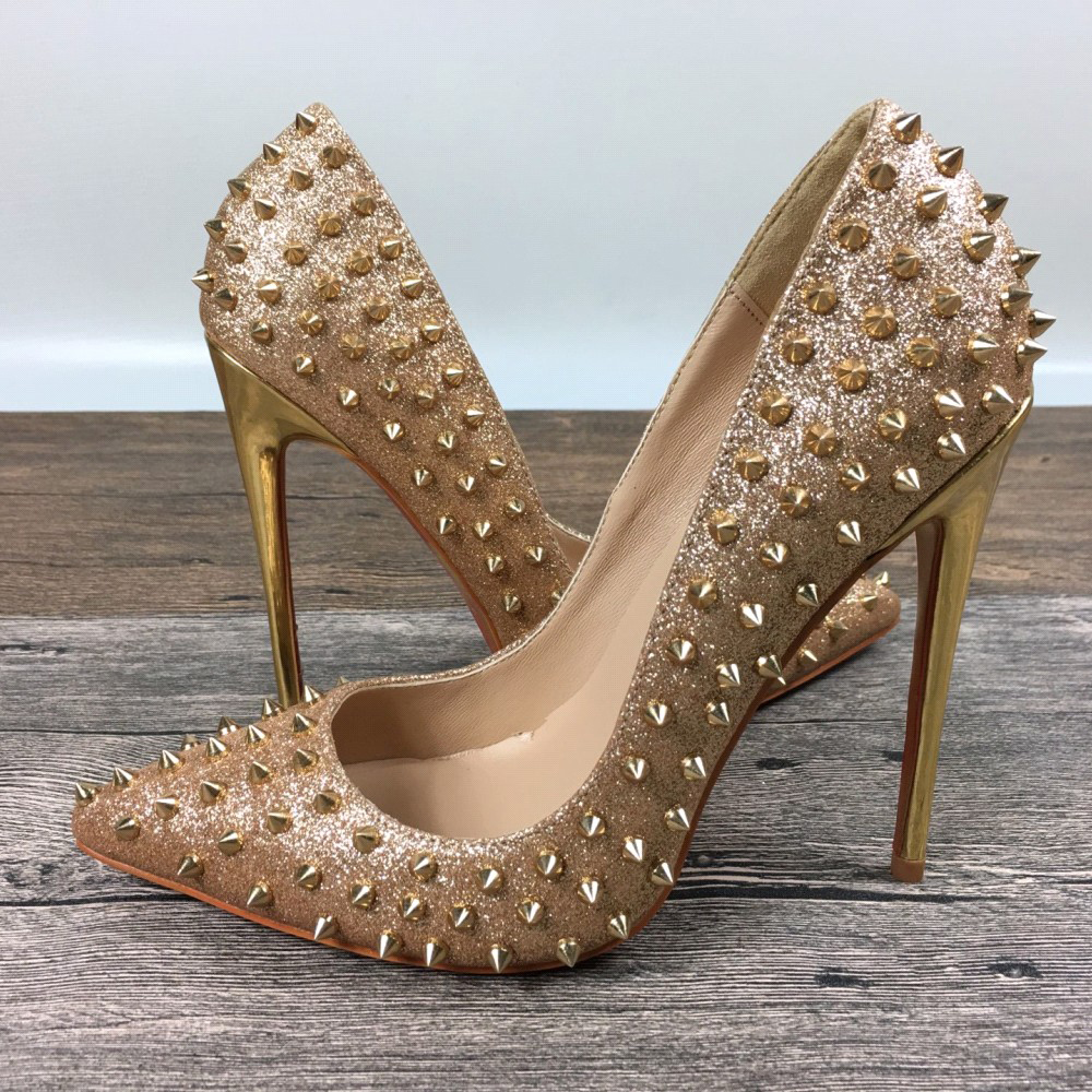 fashion woman women lady 2019 new gold spikes glitter poined toes wedding heels stiletto high heels shoes pumps 12cm 10cm 8cm, Black
fashion woman women lady 2019 new gold spikes glitter poined toes wedding heels stiletto high heels shoes pumps 12cm 10cm 8cm, Black