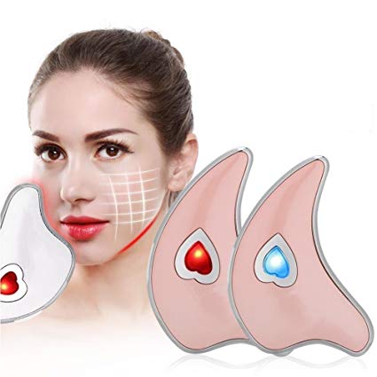 Facial Lifting Massager with Microcurrent Vibration Ion for Face and Neck Ion Skin Care Massage Pink