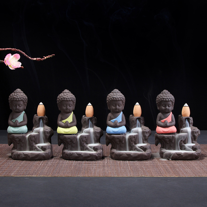 Handmade Ceramic Lotus Backflow Buddhist Incense Ceramic Backflow Incense Burner Holder Censer Aromatherapy Smoke Backflow Stick Incense 623
Handmade Ceramic Lotus Backflow Buddhist Incense Ceramic Backflow Incense Burner Holder Censer Aromatherapy Smoke Backflow Stick Incense 623