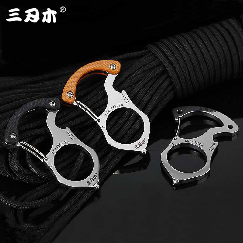 Sanrenmu SK045 multi-functional key chain/ring/buckle edc multi tools outdoor camping survival tools car safety rescue window glass breaker