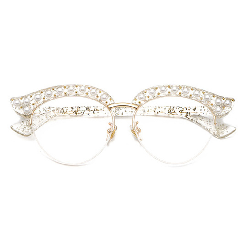 Cubojue Cat Eye Pearl Women Glasses Clear Lens Transparent Fashion Eyeglasses Frames Woman Half Frame Spectacles Eyeglass Ladies
Cubojue Cat Eye Pearl Women Glasses Clear Lens Transparent Fashion Eyeglasses Frames Woman Half Frame Spectacles Eyeglass Ladies