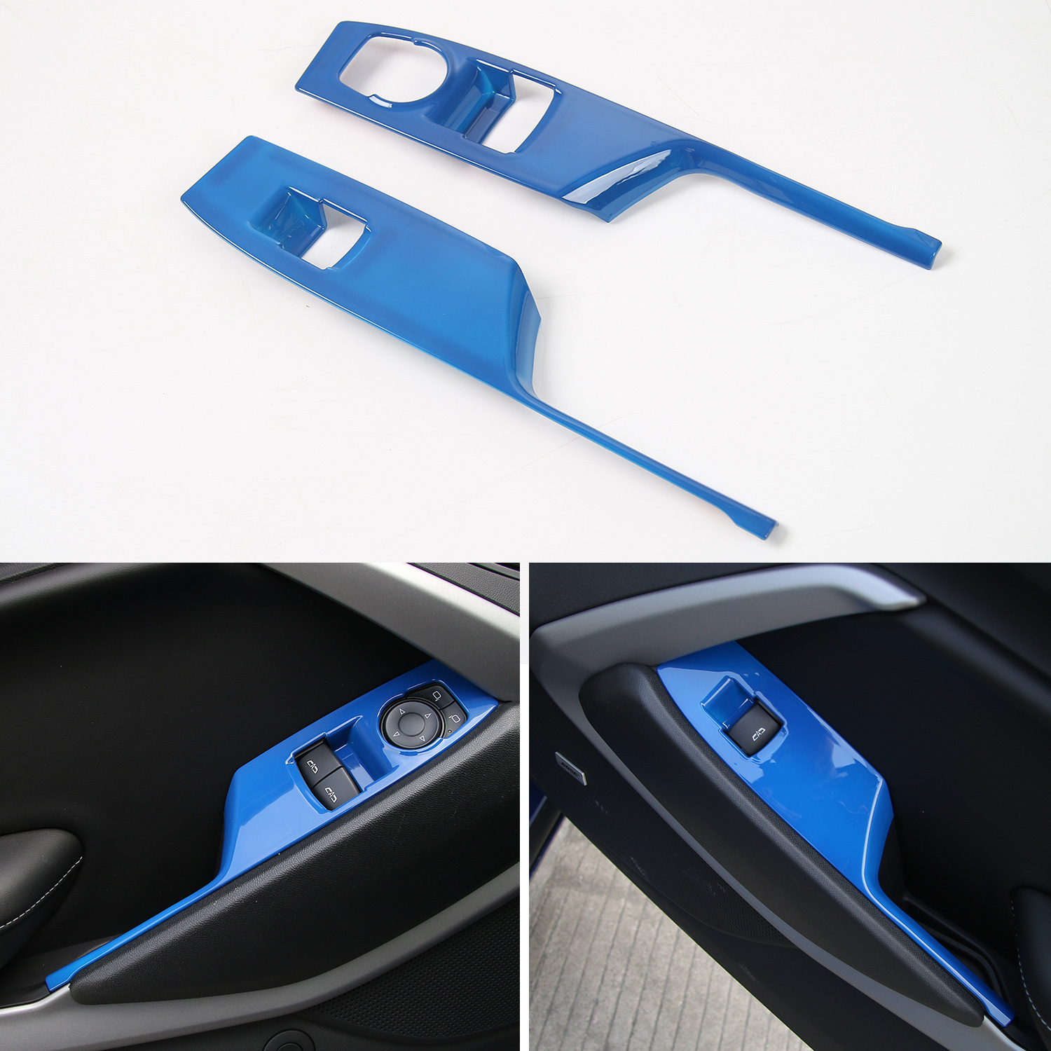 Car Door Window Lift Button Armrest Switch Panel Cover Trim ABS Decoration Strip For Chevrolet Camaro Auto Interior Accessories