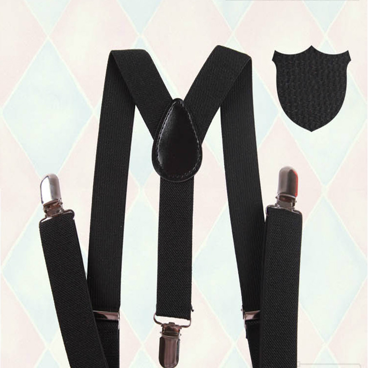 Factory wholesale fashion strap suspender strap children's Y-back solid color suspender for kids clothing, Black
Factory wholesale fashion strap suspender strap children's Y-back solid color suspender for kids clothing, Black