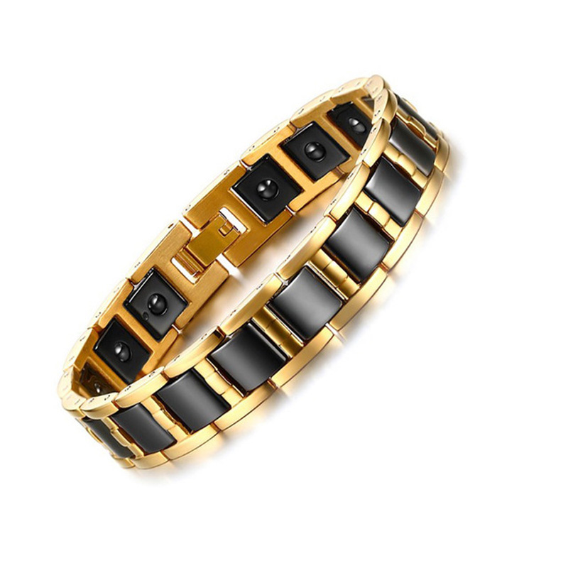 Black Ceramic Hematite Bracelet for Men Jewelry 12mm Stainless Steel Gold Color Health Care Bangle Bracelets Jewelry
Black Ceramic Hematite Bracelet for Men Jewelry 12mm Stainless Steel Gold Color Health Care Bangle Bracelets Jewelry