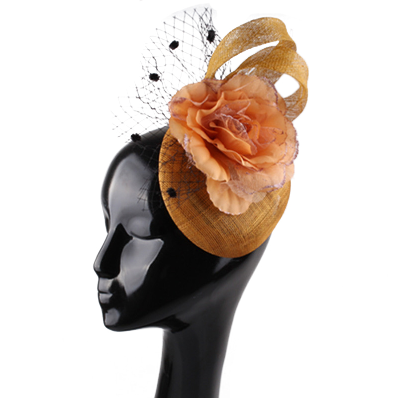 Gold Fascinator hat base with dot veil flower millinery women party wedding hair accessories ladies cocktail headwear hairband
Gold Fascinator hat base with dot veil flower millinery women party wedding hair accessories ladies cocktail headwear hairband