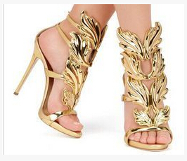 2018Hot Sale Golden Metal Wings Leaf Strappy Dress Sandal Silver Gold Red Gladiator High Heels Shoes Women Metallic Winged Sandals, Gradient color
2018Hot Sale Golden Metal Wings Leaf Strappy Dress Sandal Silver Gold Red Gladiator High Heels Shoes Women Metallic Winged Sandals, Gradient color