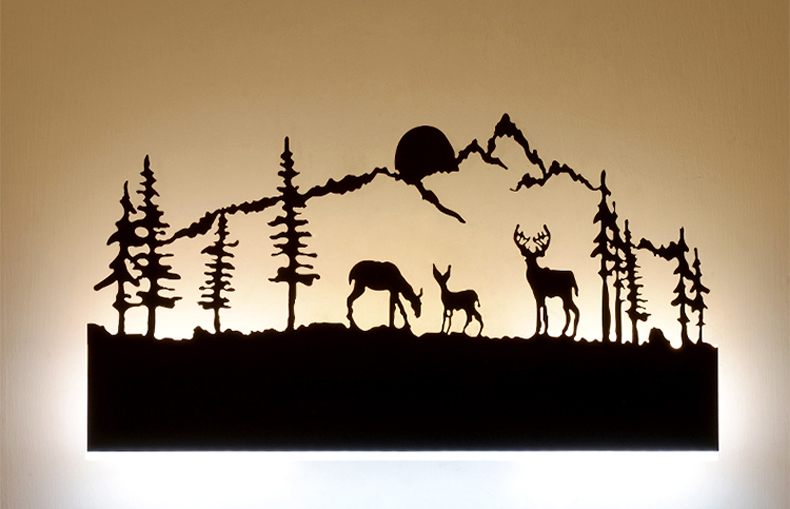 New LED Wall Lamps Acrylic Lights Lamp Bedroom Office Living Room Bed Light Aluminum Car Elephant Lover Elk Creativity
