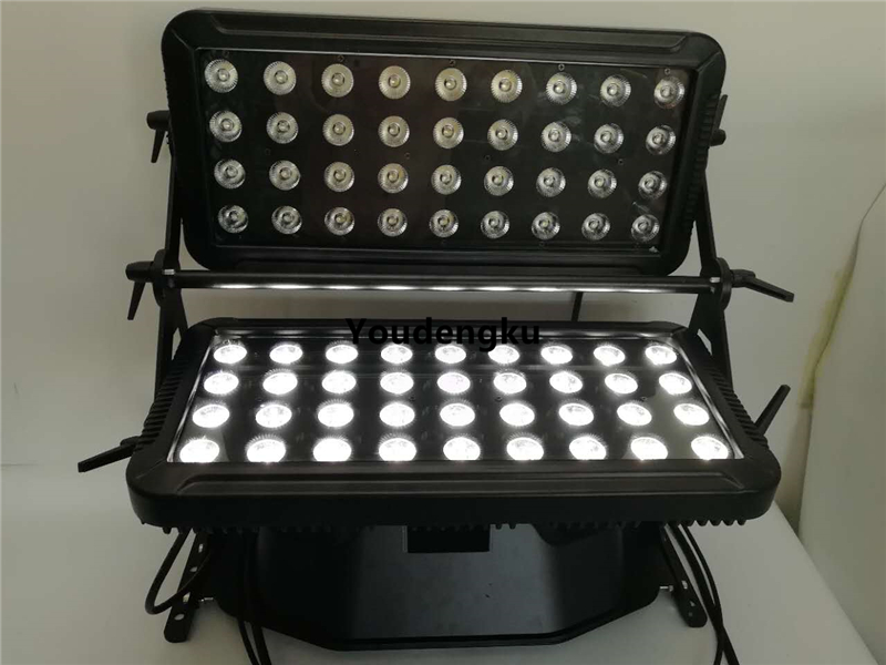 4 pieces with Flightcase 72x18w rgbwa uv 6in1 ip 65 Double Head wall washer LED city color Outdoor Led Stand Hotel Washer Lig