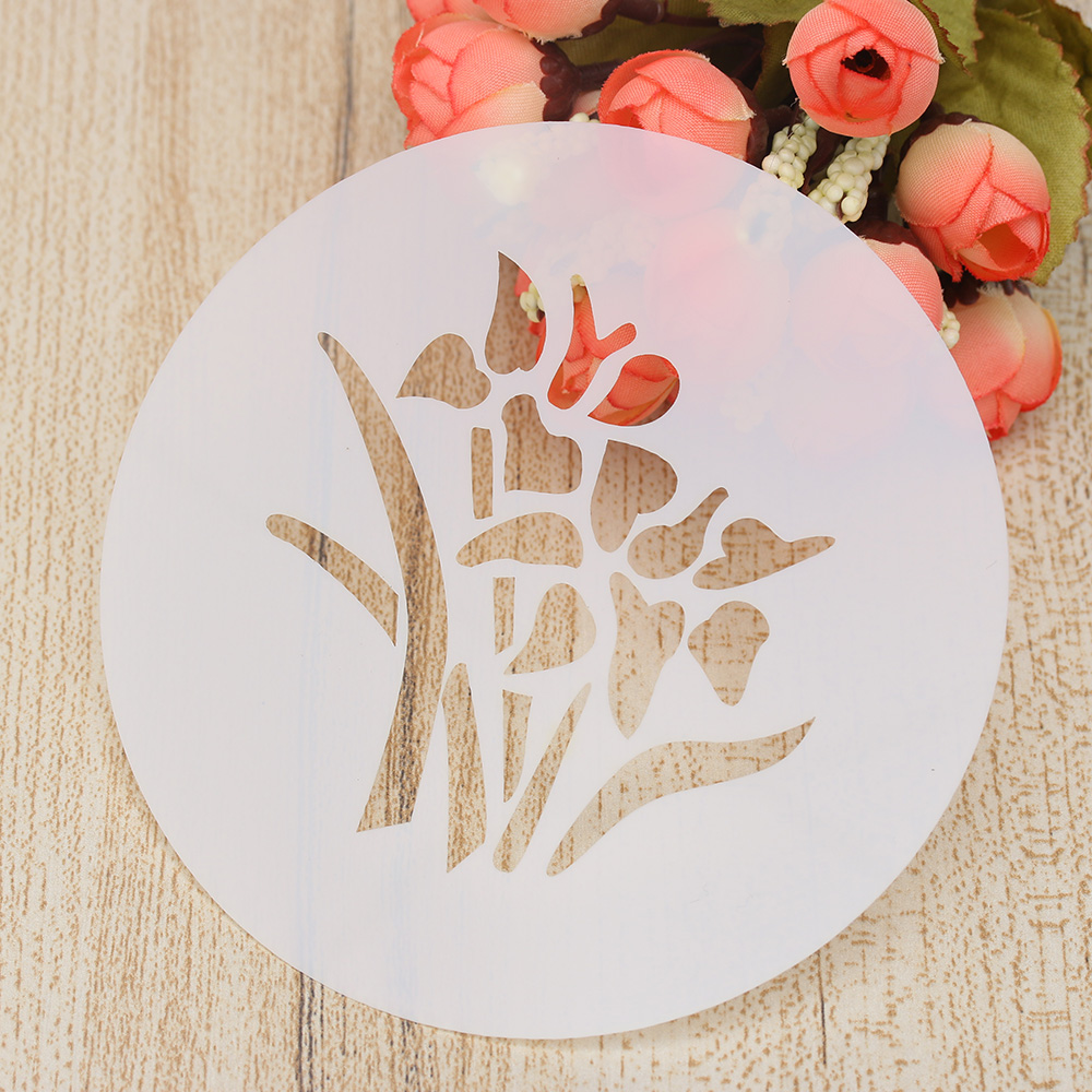 1 Pcs Reusable Stencil Airbrush Painting Art DIY Home Decor Scrapbooking Craft Baking Tool Craft Coffee