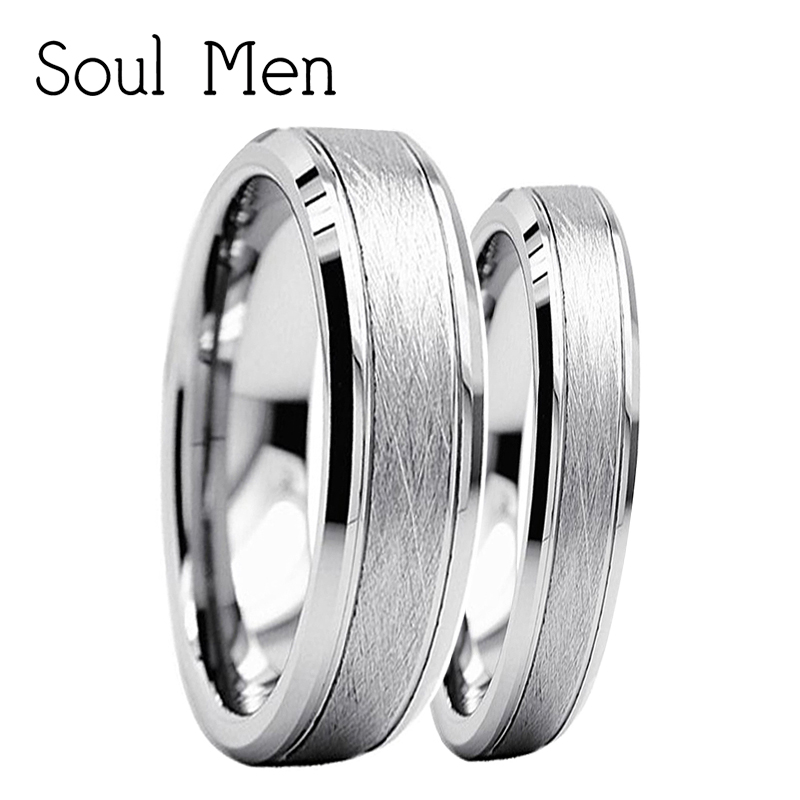 Soul Men His & Her's Silver Color Tungsten Carbide Wedding Engagement Band Classy Couple Rings Set 6MM for Men 4MM for Women
Soul Men His & Her's Silver Color Tungsten Carbide Wedding Engagement Band Classy Couple Rings Set 6MM for Men 4MM for Women