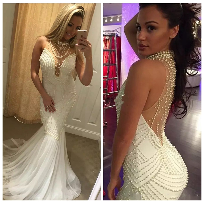 Pearls Beaded Mermaid Prom Dresses 2019 High Neck Sleeveless Zipper Sweep Train Long Beading Evening Gowns Vestido De Soiree Custom, Green
Pearls Beaded Mermaid Prom Dresses 2019 High Neck Sleeveless Zipper Sweep Train Long Beading Evening Gowns Vestido De Soiree Custom, Green