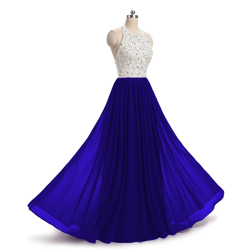 2018 New Cheap Red Chiffon Evening Dresses Beaded Crystals Sleeveless Formal Prom Party Celebrity Gowns QC1135