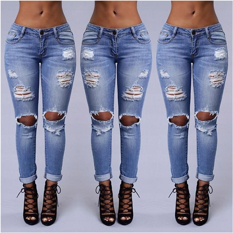 Women Ripped skinny pants light blue long new design hot summer hole jeans Tight trousers jeans women Middle-waisted fashion Frame Denim
Women Ripped skinny pants light blue long new design hot summer hole jeans Tight trousers jeans women Middle-waisted fashion Frame Denim