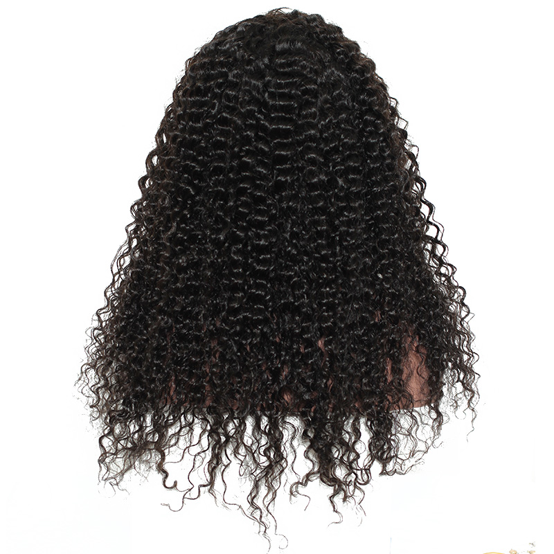 360 Lace Frontal Wig Pre Plucked Bleached Knots 180% Density Lace Front Human Hair Wigs curly 360 Lace wig human hair 14inch 150%density