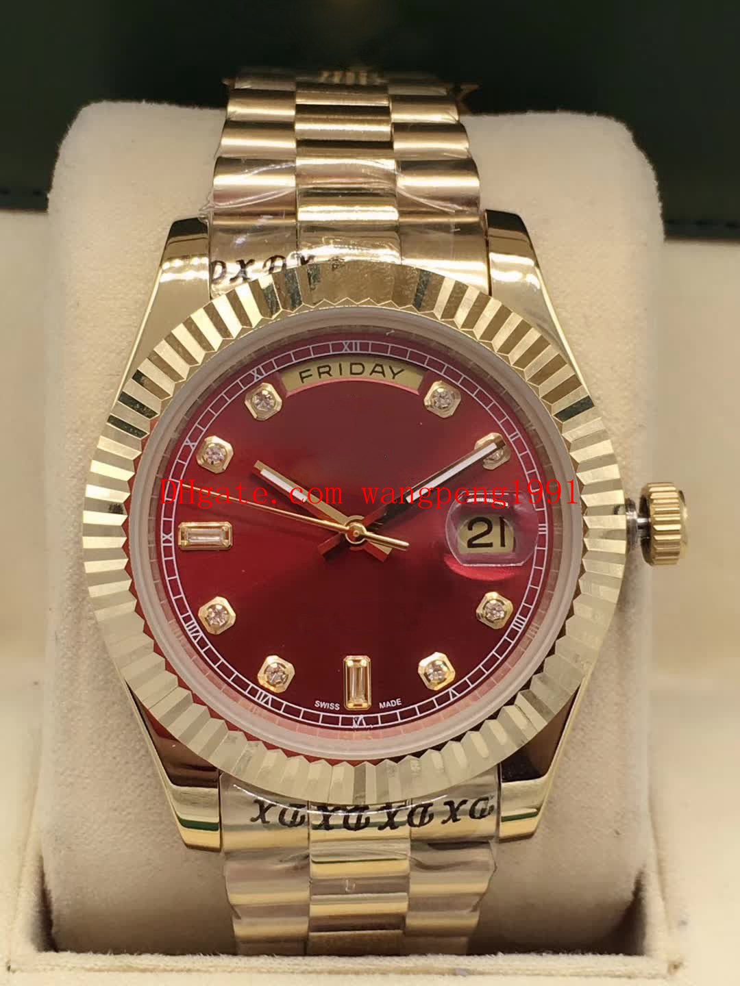 watch 41mm 18kt gold day-date ii red dial 228238 sapphire glass mechanical automatic mens watch watches, Slivery;brown
watch 41mm 18kt gold day-date ii red dial 228238 sapphire glass mechanical automatic mens watch watches, Slivery;brown