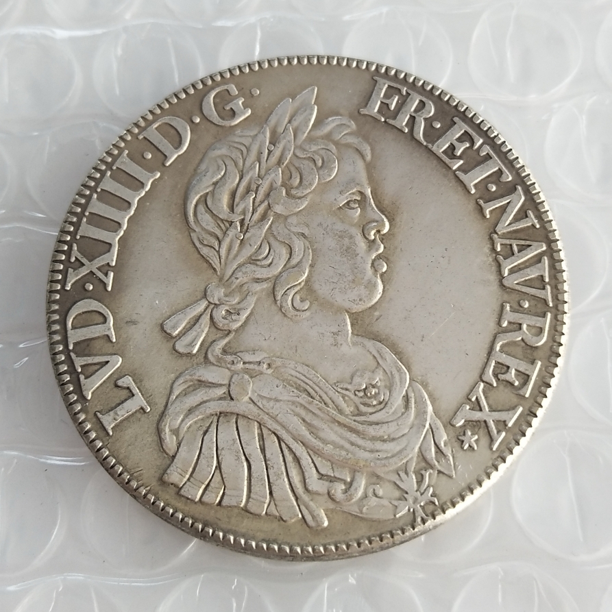 France LOUIS XIV -1'ECU 1643 Copy coin Brass Craft Ornaments replica coins home decoration accessories
France LOUIS XIV -1'ECU 1643 Copy coin Brass Craft Ornaments replica coins home decoration accessories