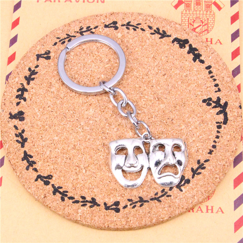 Keychain comedy tragedy masks Pendants DIY Men Jewelry Car Key Chain Ring Holder Souvenir For Gift, Slivery;golden
Keychain comedy tragedy masks Pendants DIY Men Jewelry Car Key Chain Ring Holder Souvenir For Gift, Slivery;golden