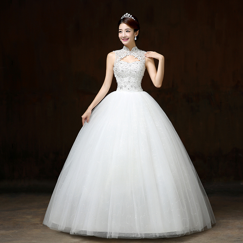 100% Real Photo Customizd 2017 New Style Lace Wedding Dress Korean Style Simple Chinese High Wedding Gowns vestido de noiva, White
100% Real Photo Customizd 2017 New Style Lace Wedding Dress Korean Style Simple Chinese High Wedding Gowns vestido de noiva, White