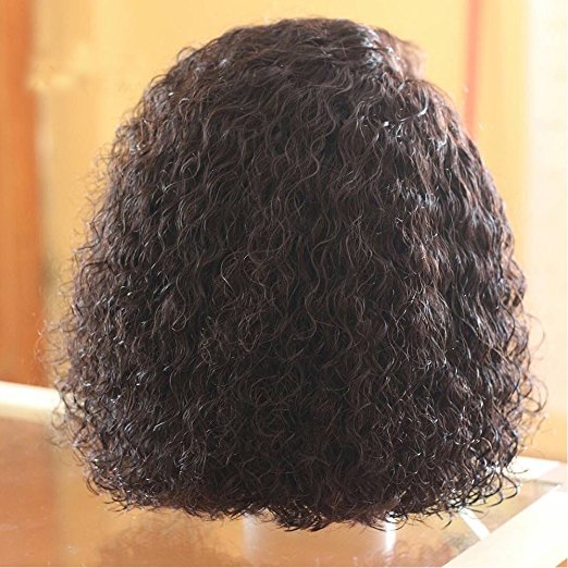 3c 4c afro kinky curly human hair wig for black women bob lace front humans wigs 180%density 14inch free ship diva1