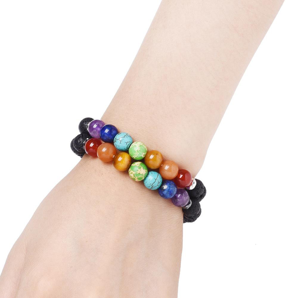 The seven chakra Bracelets Beaded Bracelet Men's Women's Natural Gallstone Emperor Stone Bracelet For Men Fashion Jewelry Crafts 8MM Beads, Black
The seven chakra Bracelets Beaded Bracelet Men's Women's Natural Gallstone Emperor Stone Bracelet For Men Fashion Jewelry Crafts 8MM Beads, Black